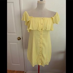 Off the shoulders Privacy Please mini dress.